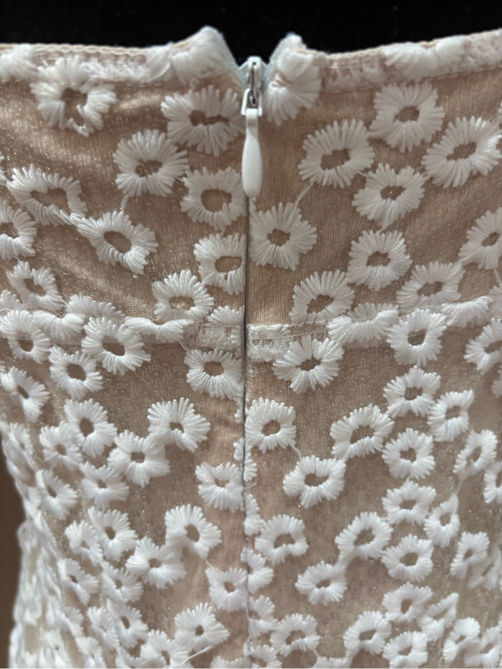 LULU'S white lace flower embroidered sundress size S - Picture 7 of 8